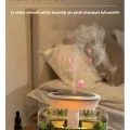 BUĞZ 7 Renk RGB Işıklı Yağmur Damlası Şeklinde Aromaterapi Hava Nemlendirici ve Difüzör