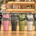 BUĞZ 700 Ml Taşıma Kulplu Paslanmaz Çelik Termos Mug - Vakumlu Isı Yalıtımlı Bardak Alk4628