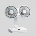BUĞZ 720° Döner Çift Taraflı Masaüstü Vantilatör – USB Şarjlı Sessiz Fan