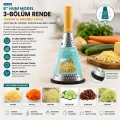 BUĞZ 8 İnç - Huni Model   Ahşap - Bambu Saplı  Metal Rende  Silikon Tabanlı Bx40