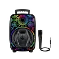 BUĞZ 8 İnç Taşınabilir Karaoke Hoparlör Mikrofonlu RGB Işıklı Bluetooth Speaker