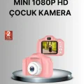 BUĞZ 8 Megapiksel Mini Çocuk Kamerası HD Ekranlı Darbeye Dayanıklı ve Şarjlı