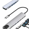 BUĞZ 8 Port Çoklayıcı Macbook Ile Uyumlu Çoğaltıcı Type-C dönüştürücü TF SD kart