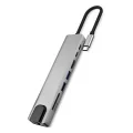 BUĞZ 8 Port Type C Hub USB HDMI RJ45 SD TF Kart Okuyucu Çoklayıcı