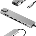 BUĞZ 8 Portlu Macbook Çevirici Type C Hub  SD TF USB Çoğaltıcı Ethernet