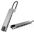  8 Portlu Macbook Çevirici Type C Hub  SD TF USB Çoğaltıcı Ethernet