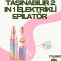  8000 RPM Taşınabilir Epilatör – Kaş Düzeltici ve Dudak Epilatörlü Pille Çalışan
