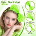 BUĞZ 80’ler 90’lar Neon Yeşil Dantel Taç Fiyonklu