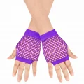 BUĞZ 80’ler 90’lar Retro Mor File Parmaksız Kısa Eldiven 11 cm
