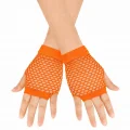 BUĞZ 80’ler 90’lar Retro Neon Turuncu File Parmaksız Kısa Eldiven 11 Cm