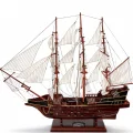 BUĞZ 80x65 cm Ahşap Yelkenli Gemi