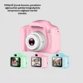 BUĞZ 8MP Mini Çocuk Fotoğraf Makinesi – Pembe Ses Kaydı Özellikli