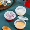 BUĞZ 9 lu Yelpaze Kapaklı Şeffaf Mini Sosluk - Ketçap Mayonez Kabı- Kahve Yanı Şeker Lokumluk