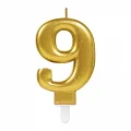 BUĞZ 9 Rakam Mum Gold Renk Bx40