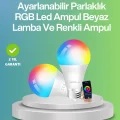  9 Watt Beyaz Işık ve Renk Ayarlı Akıllı LED Ampul