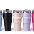 BUĞZ 900 Ml Taşıma Kulplu Paslanmaz Çelik Termos Mug - Vakumlu Isı Yalıtımlı Bardak Alk4631