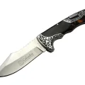 BUĞZ A3157b Kahverengi Av / Kamp Çakı 23 Cm - Sedef İşlemeli Saplı,
