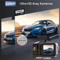  A98 Full Hd 3 Kameralı Araç Içi Güvenlik Kamerası 64gb Uyumlu Ir Gece Görüşü, Ön-arka-iç Kayıt