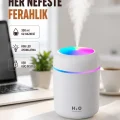 BUĞZ ABS Gövdeli 300ml USB Nemlendirici – Beyaz, Gri, Pembe Renk