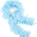 BUĞZ Açık Mavi Renk Kabarık Kalın Otriş Boa Tüy 6 cm Genişlik 180-200 cm Uzunluk