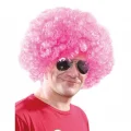 BUĞZ Açık Pembe Renk Kıvırcık Afro Bonus Peruk Bx40