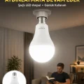 BUĞZ Acil Durumlar İçin Şarjlı LED Ampul 6400K Soğuk Beyaz 30 Watt Yeni Nesil