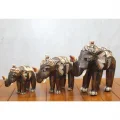  Ahşap 3lü Fil Seti