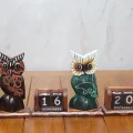 BUĞZ Ahşap Baykuş Takvim  Büyük Boy