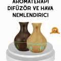 BUĞZ Ahşap Desenli 130 ml Aromaterapi Difüzör Sessiz ve USB Bağlantılı