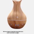 BUĞZ Ahşap Desenli Aromaterapi Difüzör 130 ml Ultrasonik ve 7 Renk LED Işıklı - BUĞZ