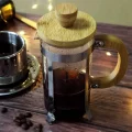 BUĞZ Ahşap Detaylı 350 ml Cam French Press