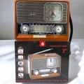 BUĞZ Ahşap Görünümlü Retro Bluetooth Radyo USB,AUX Ve SD Kart Girişli
