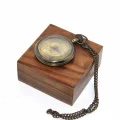 BUĞZ Ahşap Kutulu Pirinç Köstekli Saat Model 11