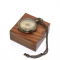  Ahşap Kutulu Pirinç Köstekli Saat Model 11