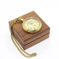 BUĞZ Ahşap Kutulu Pirinç Köstekli Saat Model 9