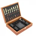 BUĞZ Ahşap Kutulu Satrançlı Matara Seti Alk2682