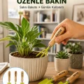 BUĞZ Ahşap Saplı Mini Bahçe El Aleti Seti Saksı ve Çiçek Bakım Seti