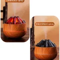 BUĞZ Ahşap Tasarımlı Soğuk Buhar Hava Nemlendirici ve Aroma Difüzörü, 300 ml Kapasiteli, Bej Renk