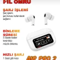  Air 2 Max Plus Anc Dokunmatik Ekranlı Bluetooth Kulaklık Ios Android Tüm Telefonlara Uyumlu Kulaklık