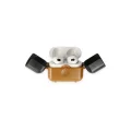 BUĞZ Airpods 3 (3.nesil) Basmalı Kılıf - Kahverengi-siyah