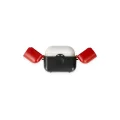 BUĞZ Airpods 3 (3.nesil) Basmalı Kılıf - Siyah-kırmızı