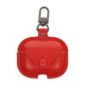 BUĞZ Airpods Pro 2 (2.nesil) Çanta Deri Kılıf - Kırmızı