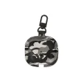 BUĞZ Airpods Pro 2 (2.nesil) Çanta Kamuflaj Deri Kılıf - Gri