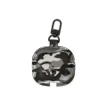 BUĞZ Airpods Pro 2 (2.nesil) Çanta Kamuflaj Deri Kılıf - Gri
