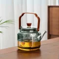 BUĞZ Borosilikat Cam Demlik 1200 Ml Akasya Saplı Süzgeçli Bulaşık Makinesinde Yıkanabilir BX-313587