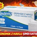 BUĞZ Akdeniz Dispenser Z Havlu 2 Katlı 12 Paket | %100 Selüloz | Ekonomik Z Katlı Kağıt Havlu