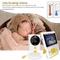 BUĞZ Akıllı Bebek Kamerası Monitörlü Karşılıklı Konuşma Özellikli Sıcaklık İzleme 2.4 İnç Bebek Kamerası