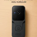 BUĞZ Akıllı Görüntülü Kapı Zili HD Kamera, Hareket Bildirimi ve Kablosuz Kurulum