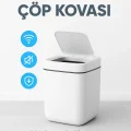 BUĞZ Akıllı Otomatik Kapaklı 20 Litre Çöp Kutusu Hareket Sensörlü Hijyenik Sessiz Ev Ofis