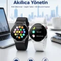 BUĞZ Akıllı Saat Amoled Ekran Bluetooth Bağlantılı Sesli Görüşme Nabız Ölçer